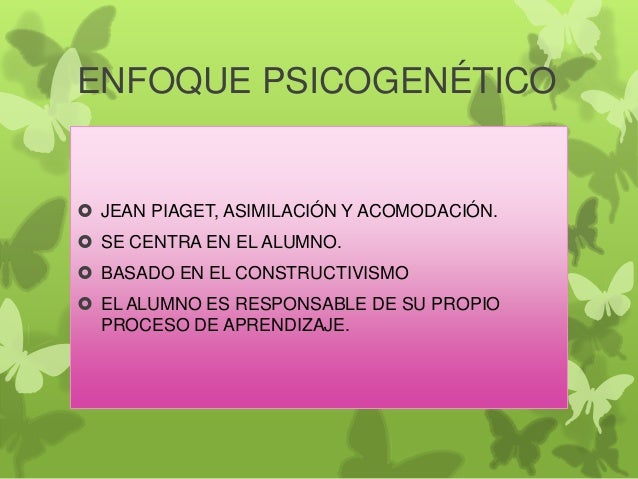enfoque psicogenetico